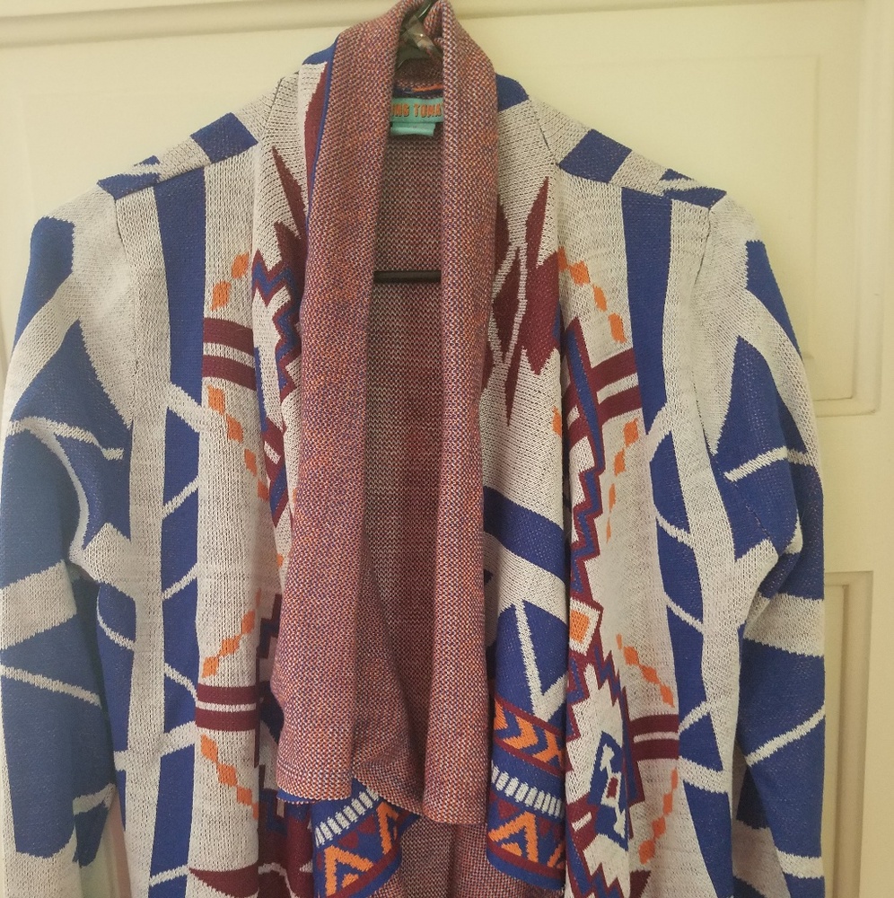 Womens Aztec Open Cardigan